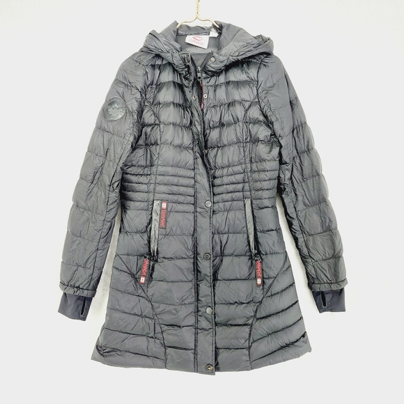 Canada Weathergear Women's Black Down Jacket with Hood P3489 - Picture 1 of 10